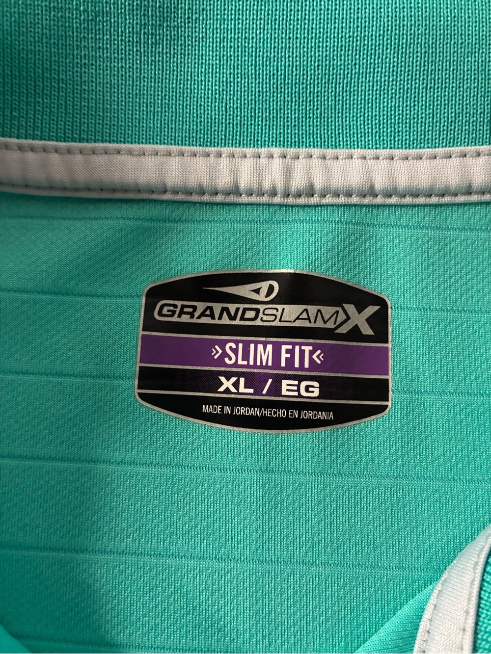 Grand Slam X Polo Shirt Men's XL Teal Aqua Performance Golf Short Sleeve - Picture 3 of 8
